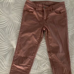 American Eagle dusty rose skinny jeans